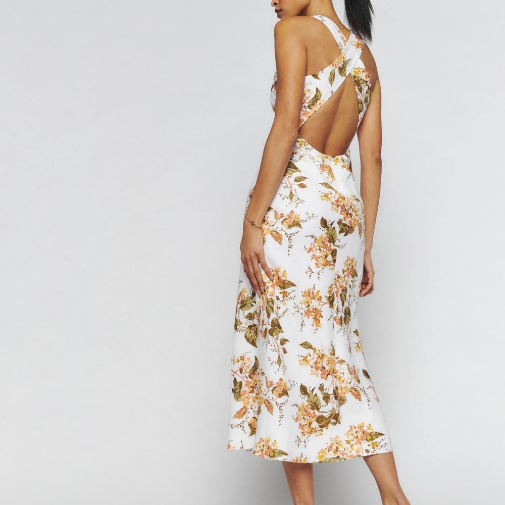Reformation Casette Linen Dress Size 4